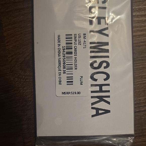 NWT Badgley Mischka Wine Card Holder with Gold Detail - Picture 2 of 3